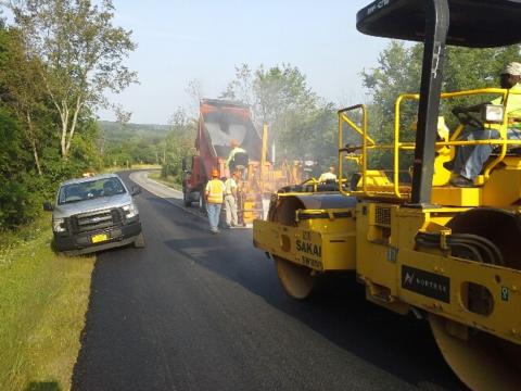 Paving Crew working on road