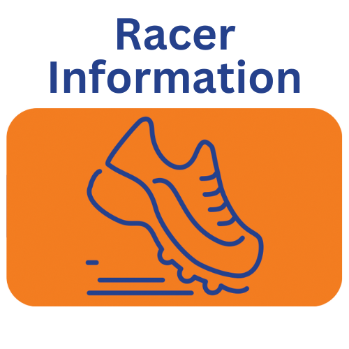 sneaker icon with text Racer Information. Click for racer information
